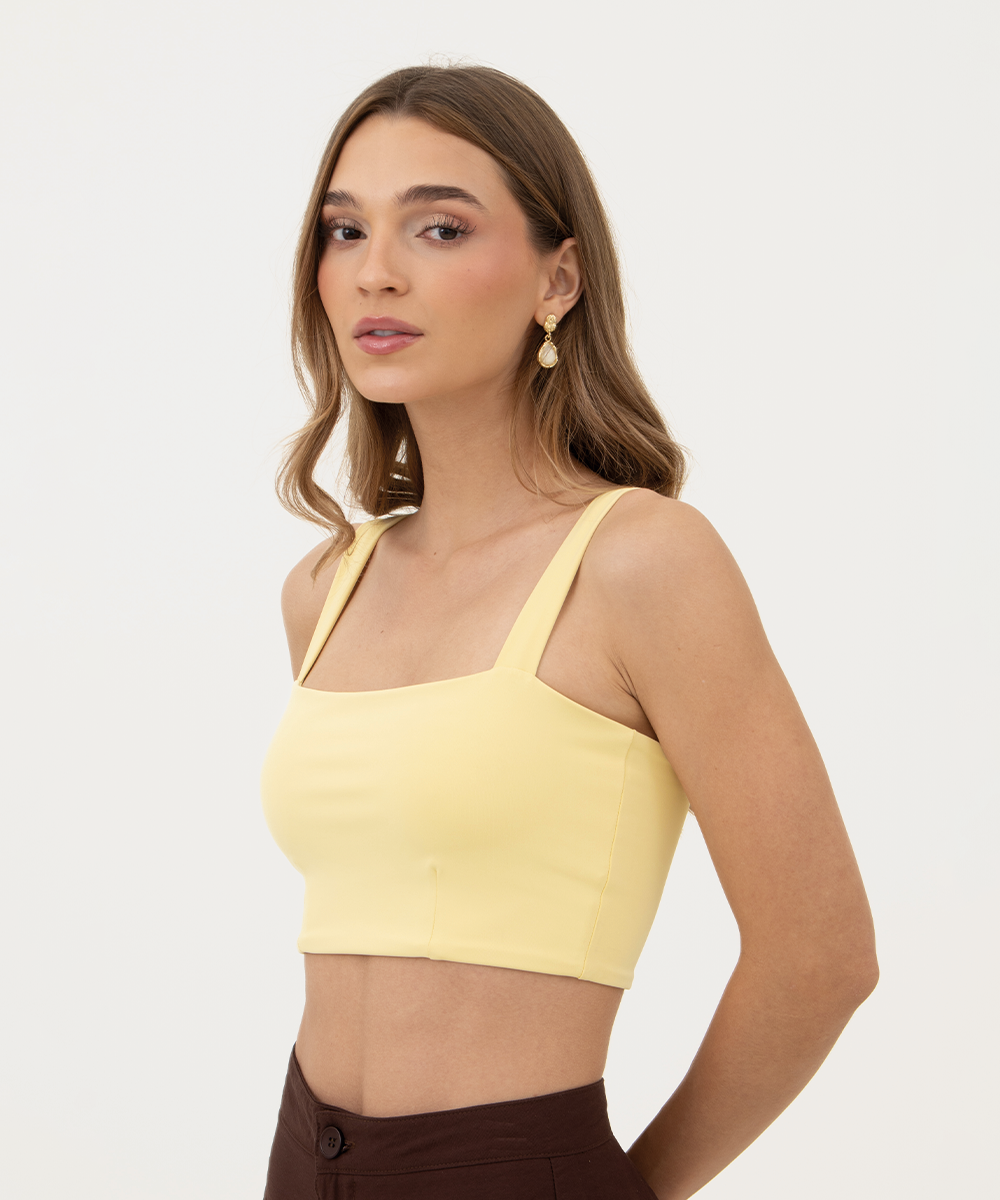 Top tira ancha AMARILLO PASTEL