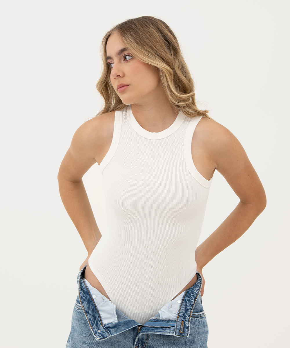Body cuello redondo MARFIL