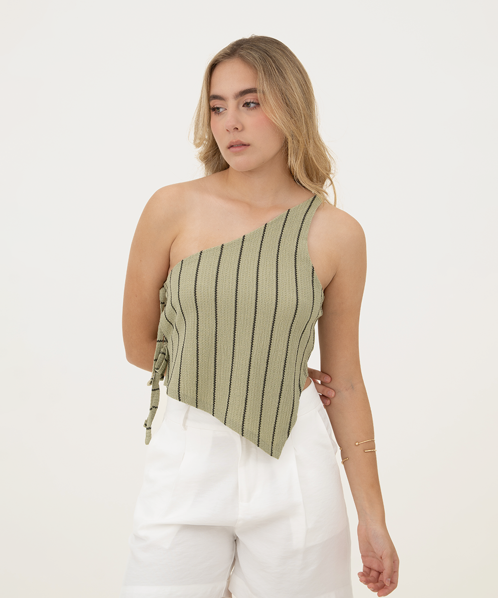 Blusa asimétrica Verde Oliva