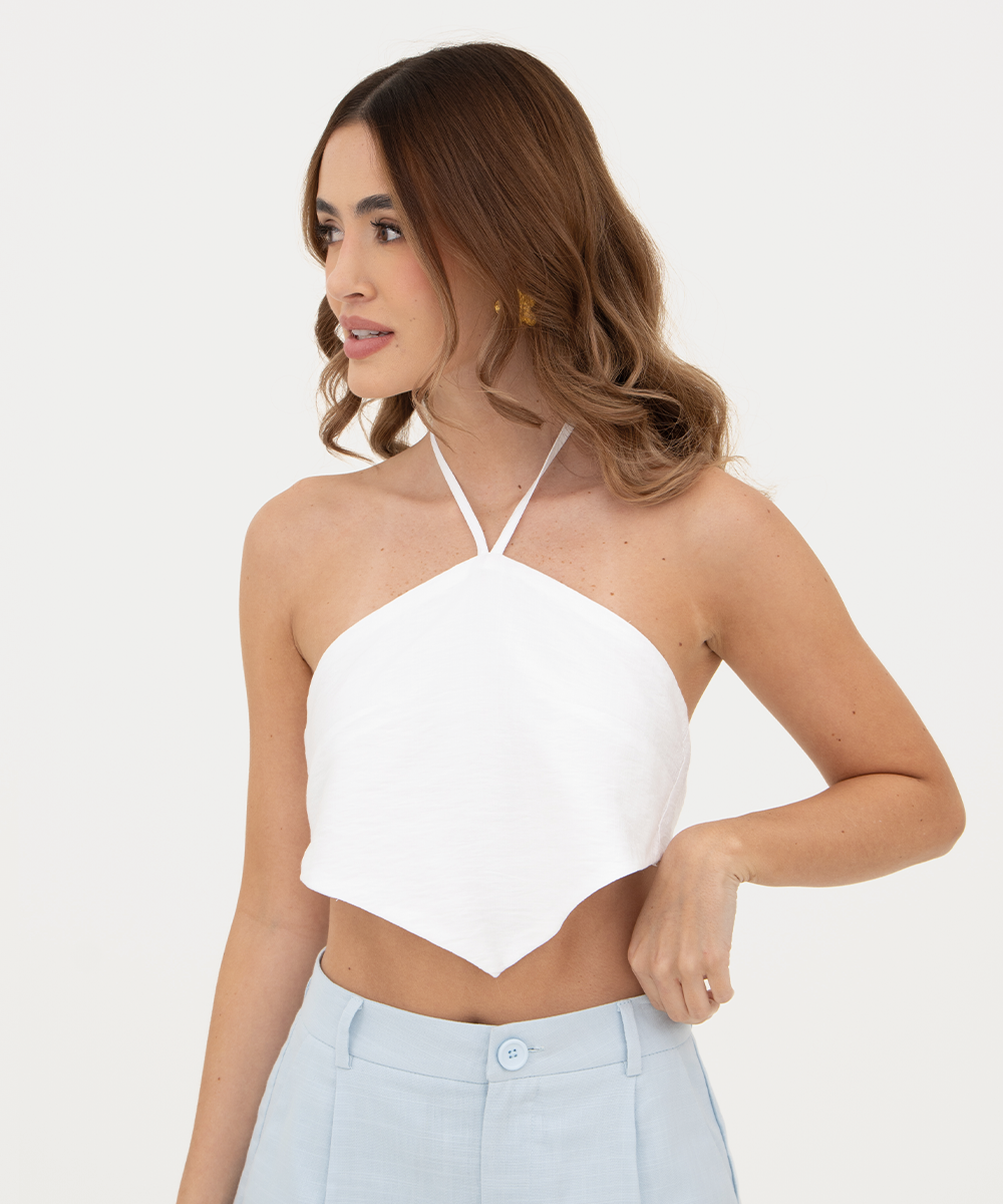 Blusa halter Blanco