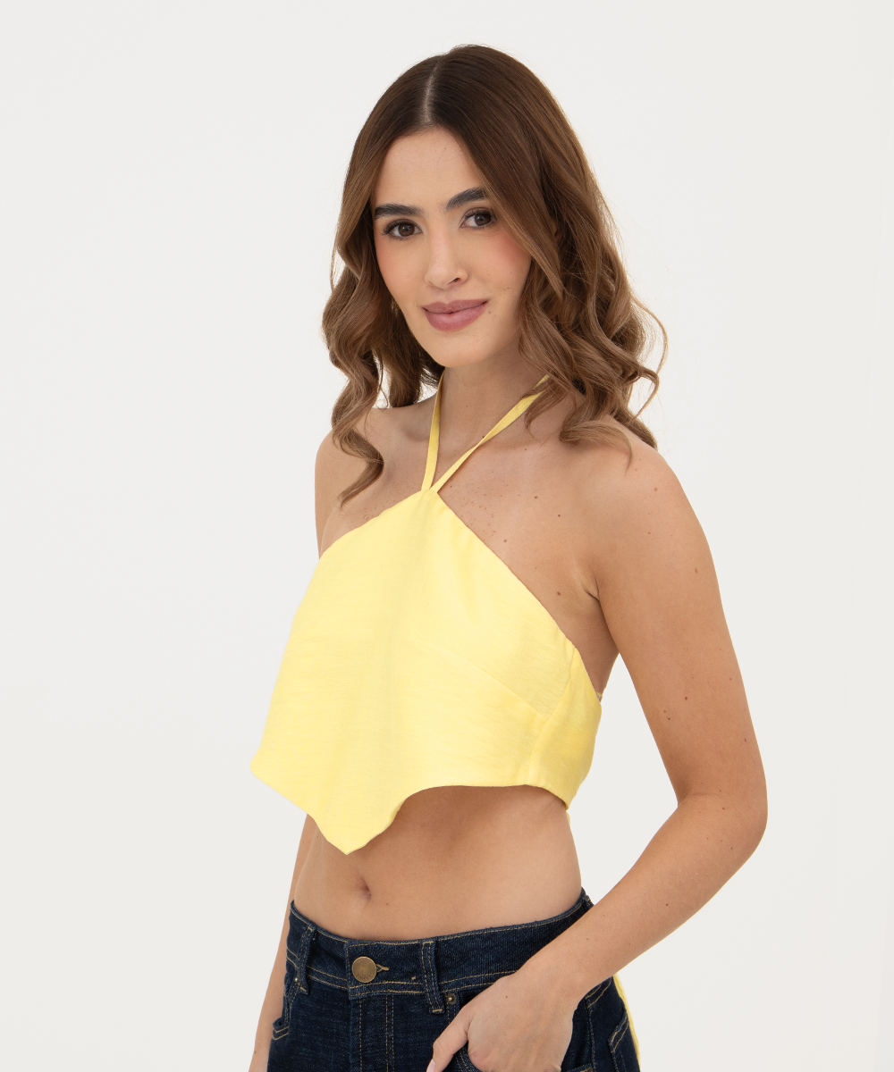 Blusa halter Amarillo
