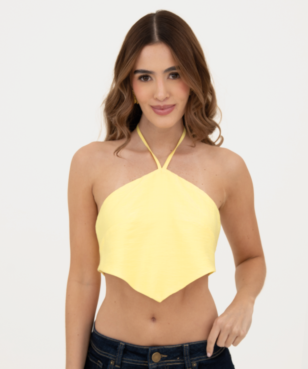 Blusa halter Amarillo