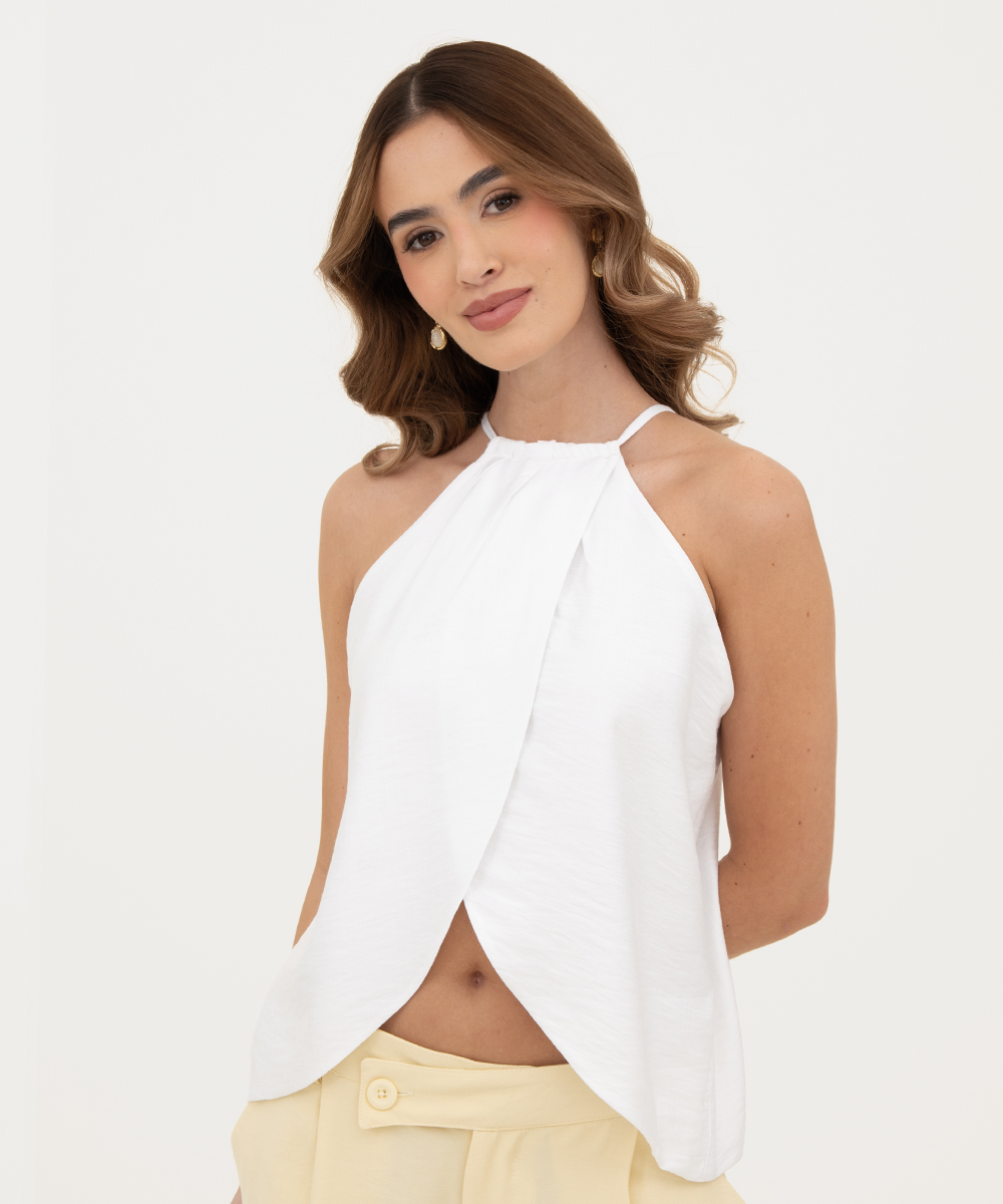 Blusa halter Blanco