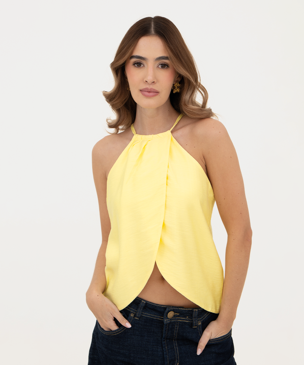 Blusa halter Amarillo