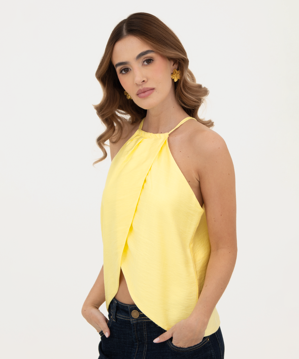 Blusa halter Amarillo
