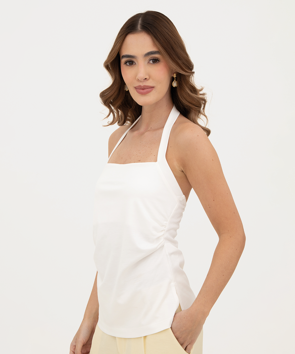 Blusa halter Blanco
