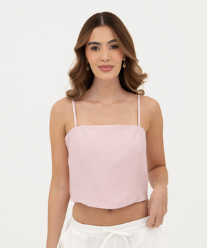 Blusa sisa tiras Rosado Pastel - Ticket