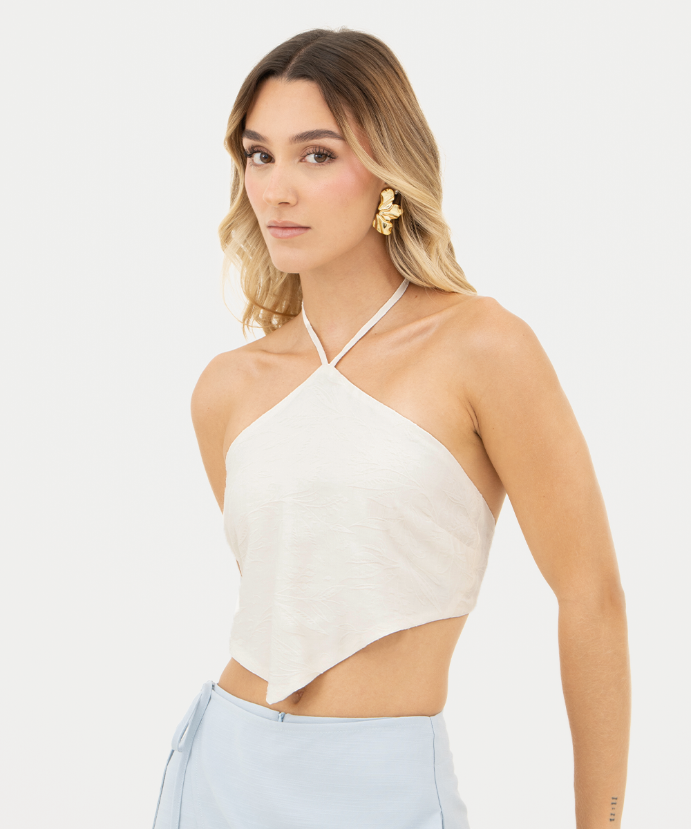 Blusa halter Blanco