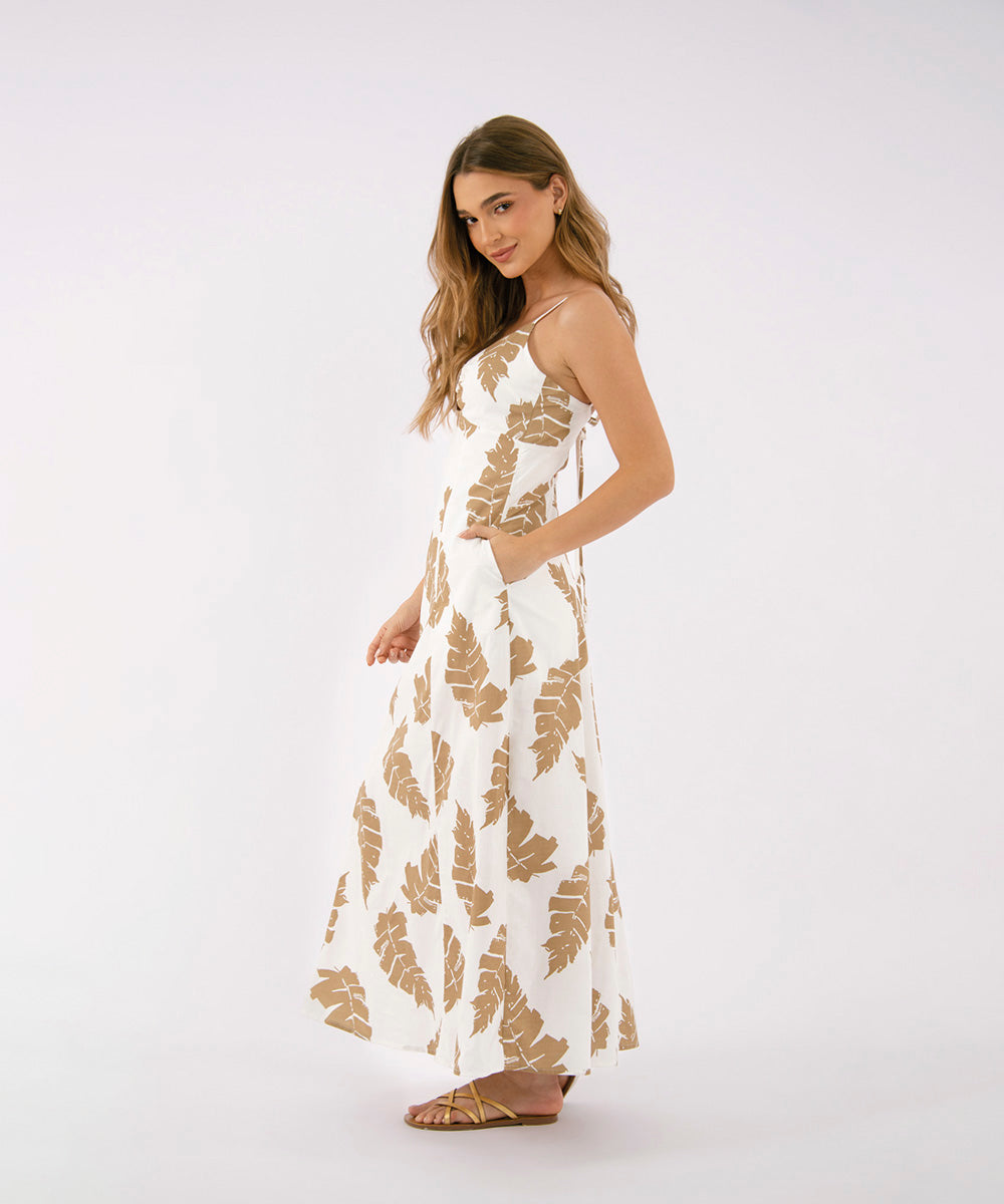 Vestido Nesgas CAMEL