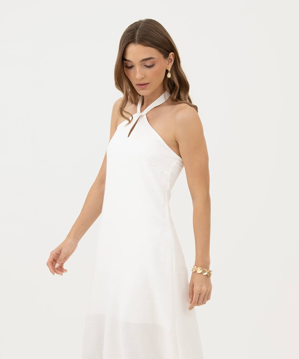 Vestido halter BLANCO