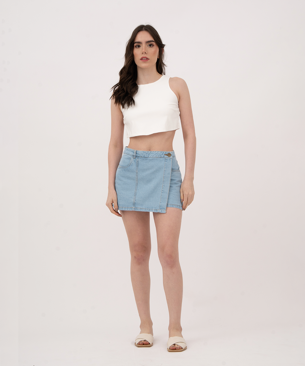 Falda short AZUL CIELO