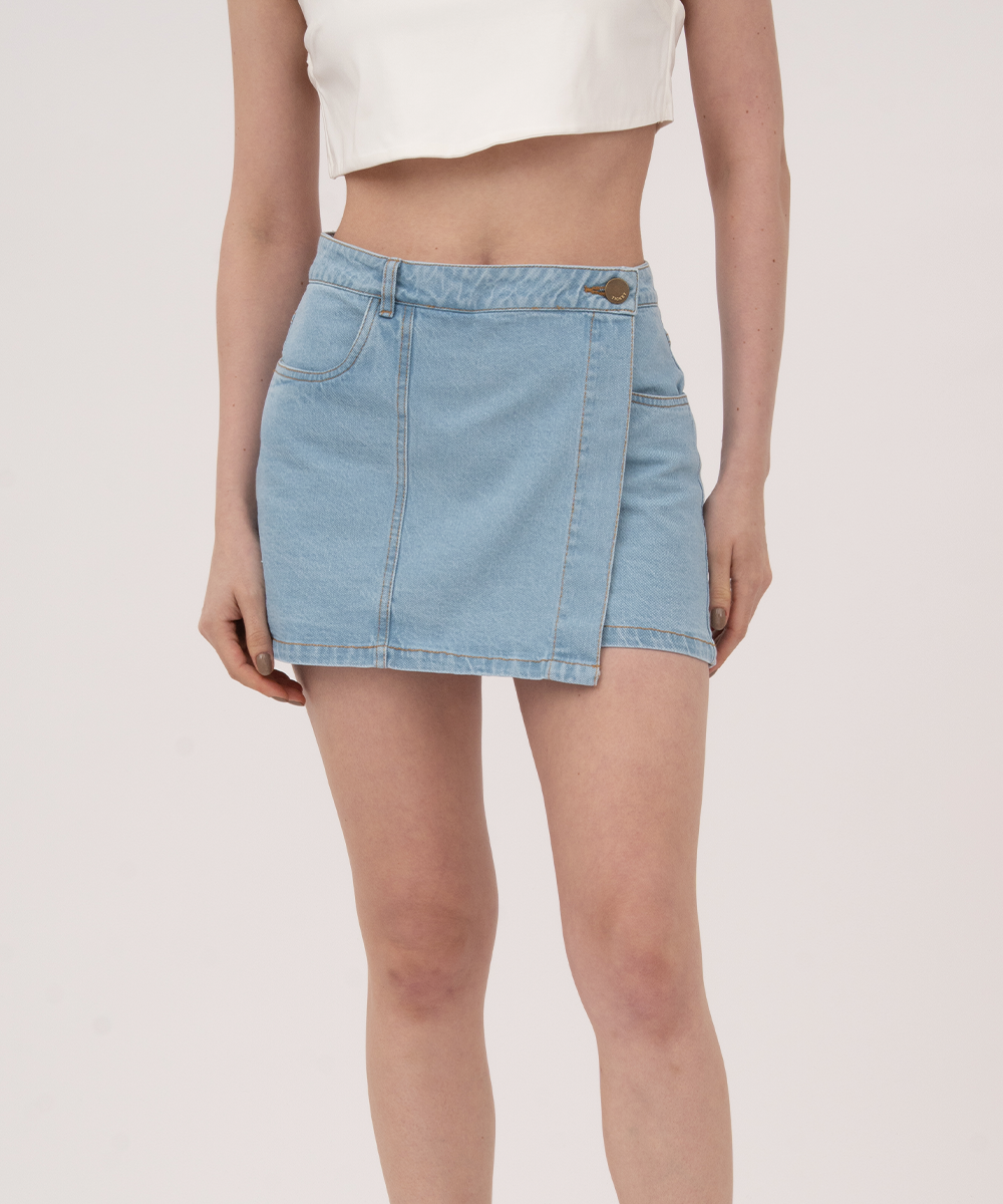 Falda short AZUL CIELO