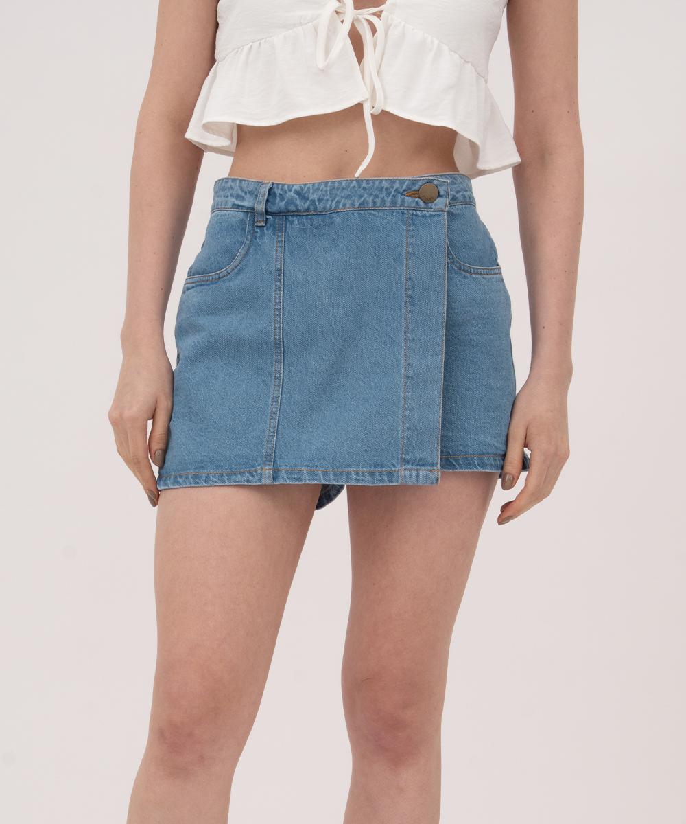 Falda short AZUL