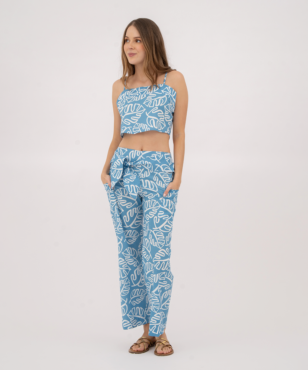 Culotte bandas nudo AZUL RADIANTE