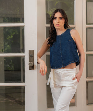 Blusa Moños En Posterior Azul Profundo Blusas Para Mujer | Ticket Store Colombia 1