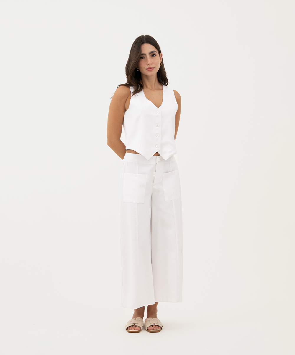 Culotte con elástico BLANCO